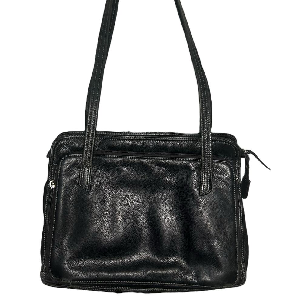 Tiganello Black Leather Shoulder Bag